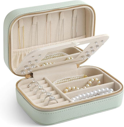 Genuine Leather Travel Jewelry Organizer Case by Unknown