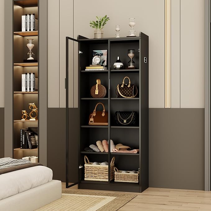 Display Cabinet with Adjustable Shelves, 5 Tier Display Case - Image 3