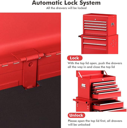 Goplus Tool Chest, 6 Drawers Rolling Tool Cabinet - Image 5