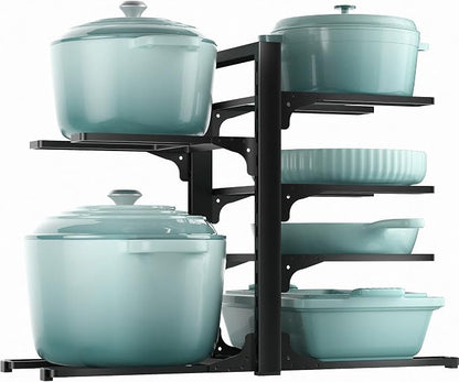 ORDORA Pots and Pans Organizer under Cabinet 13.78" Height, 6-Tier Kitchen by ORDORA