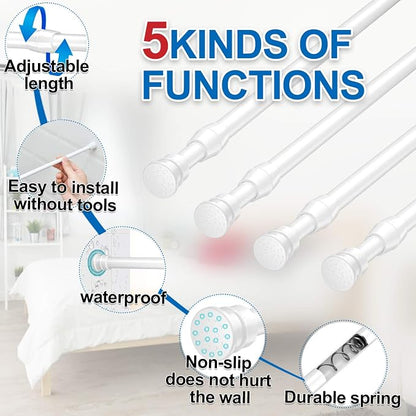 AIZESI Spring Tension Curtain Rods Short Tension Rod - Image 2