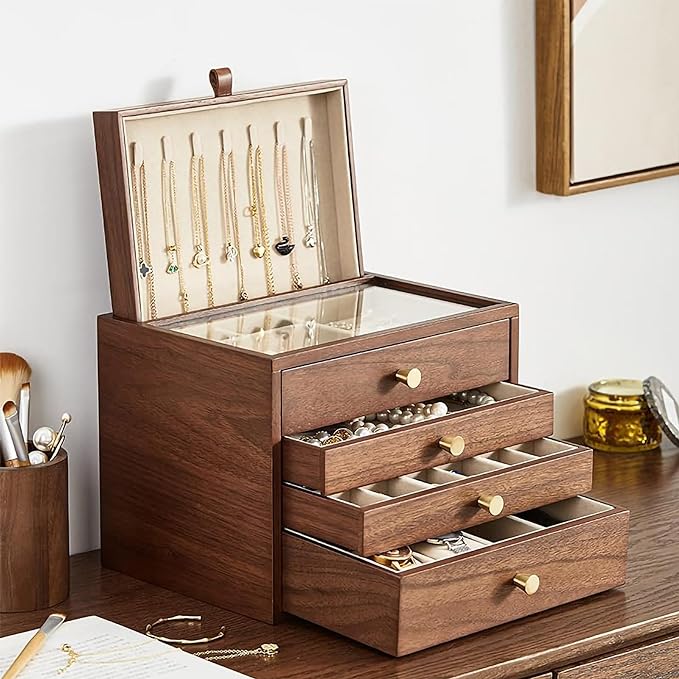CHOSIN Black Walnut Wooden Jewelry Box - Image 2