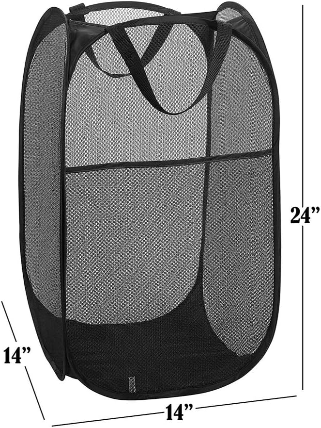 BATTOO Deluxe Strong Mesh Pop up Laundry Hamper Basket - Image 4