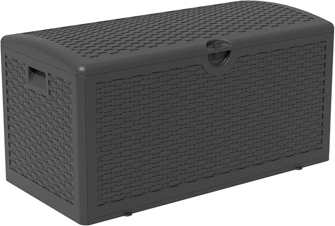 80 Plus Gallon Resin Deck Box, Waterproof Outdoor Storage Bin by Decksplore%E2%80%94BuiltforOutdoor