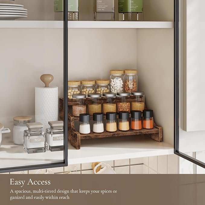 Wooden Display Riser Stand, Tiered Perfume and Cologne Organizer Stand - Image 6
