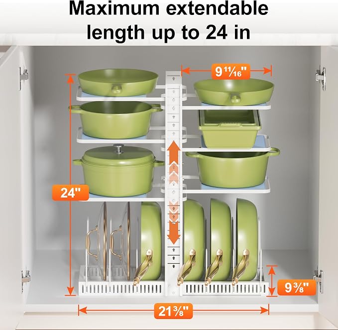 LAMU Pots and Pans Organizer under Cabinet, Pan Pot Organizers inside Cabinet - Image 5