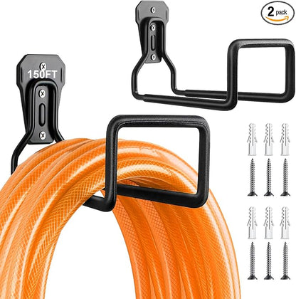 Hose Holder Stand Wall Mount, Metal Water Pipe Tube Hooks Rack by UPCERA