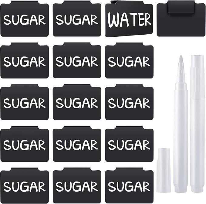 18 Pcs Plastic Basket Bin Label Clip on Removable Basket Label Clip by Outus