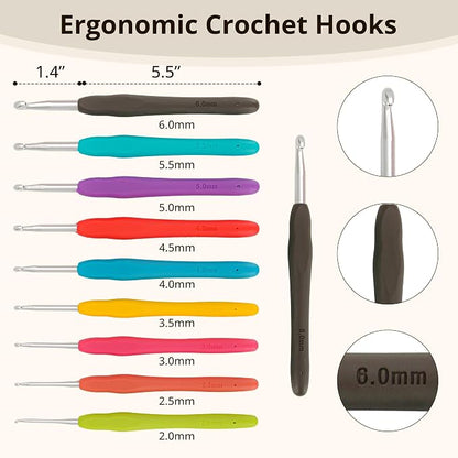 BAGCRAZY Stand-Up Crochet Hook Case Organizer, Travel Craft Holder - Image 4