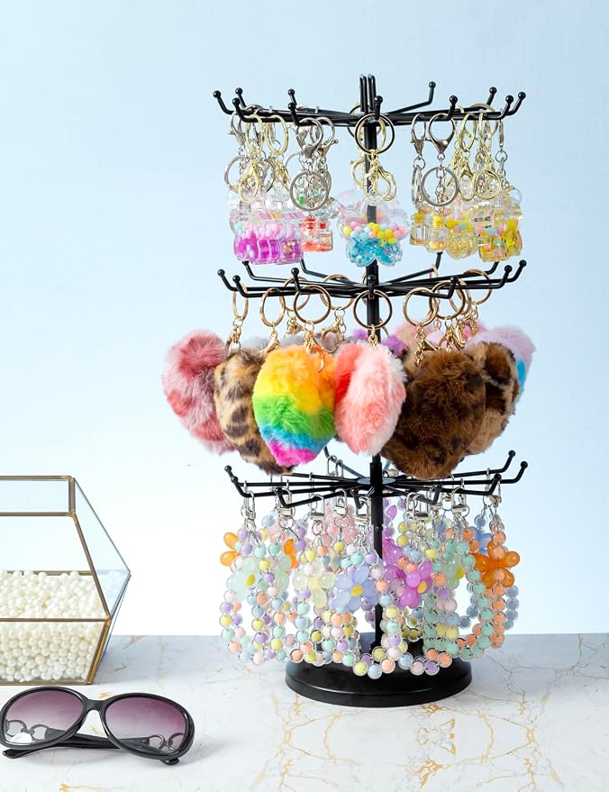 MyGift 3 Tier Classic Large Black Metal Jewelry Tree Holder Organizer - Image 4