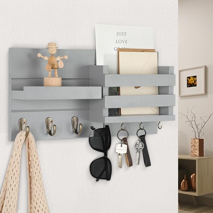 Lwenki Mail Organizer for Wall Mount – Key Holder - Image 8