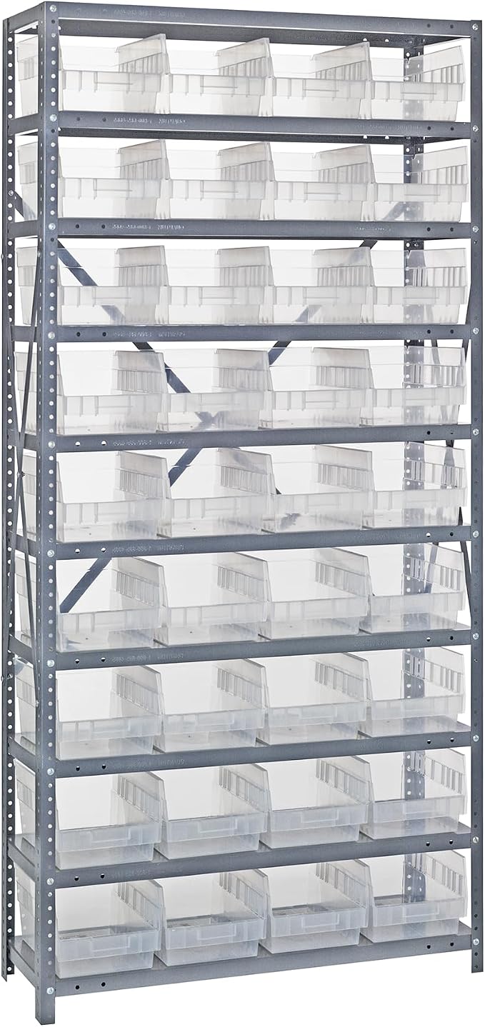 Quantum Storage Systems 1275-207CL Solid Heavy Duty 10 Shelves 36 Store-More by QuantumStorageSystems