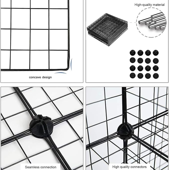 C&AHOME Wire Cube Storage, 12-Cube Storage Organizer Metal, C Grids Storage - Image 6