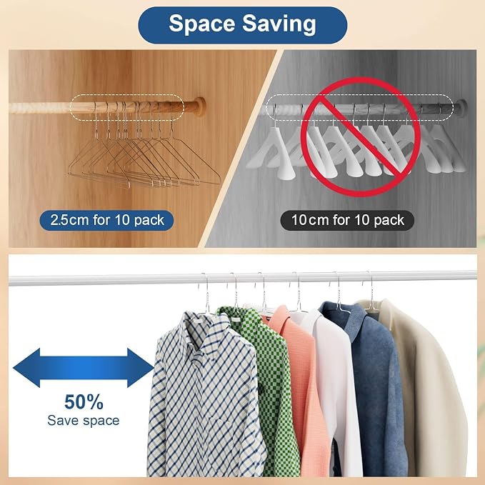 SPECILITE Wire Metal Clothes Hangers Bulk 150 Pack - Image 3