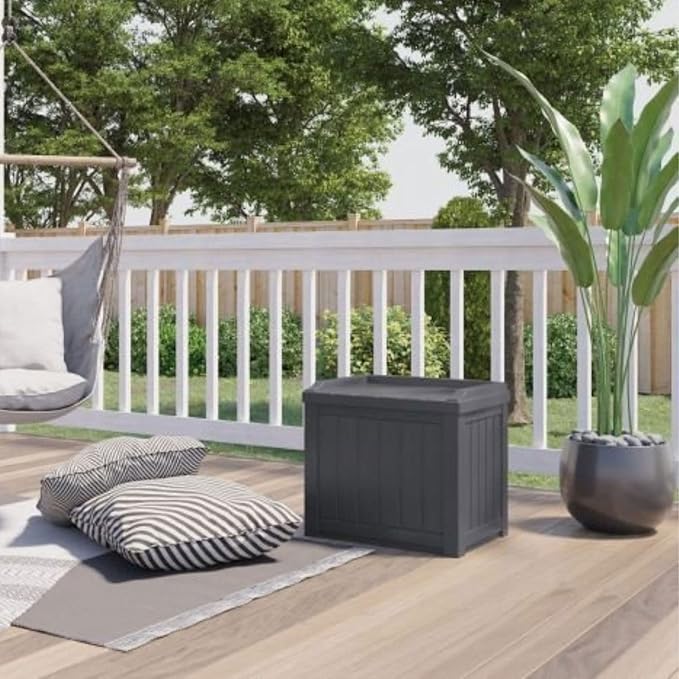Suncast 4 Pack Small Deck Box Storage w/Bench Seat - Image 7