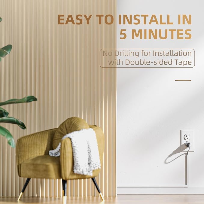 Delamu Cord Hider, Cord Covers for Wires on Wall, One-Cord Cable Hider - Image 7