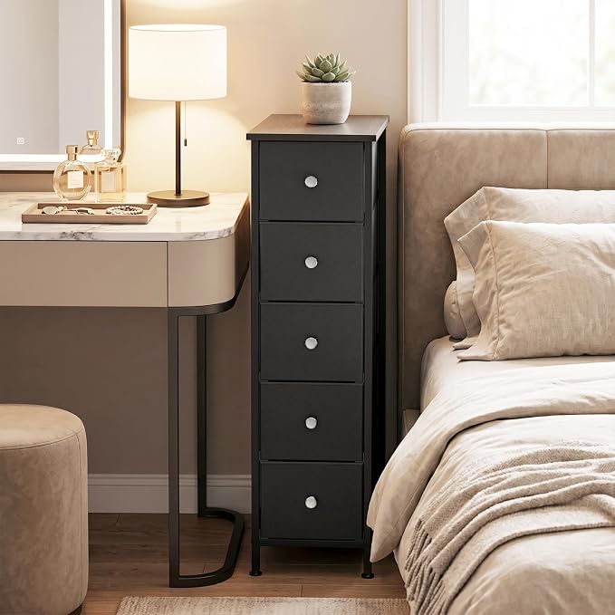 Fixwal Narrow Storage Cabinet, Narrow Nightstand Dresser - Image 6