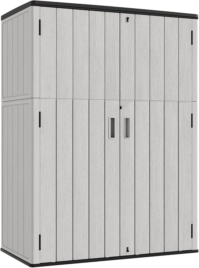 KINYING Outdoor Vertical Storage Shed, 57 Cu.ft Outdoor Storage Cabinet by KINYING