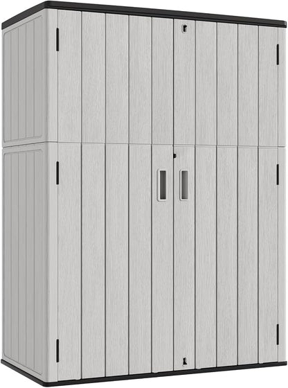 KINYING Outdoor Vertical Storage Shed, 57 Cu.ft Outdoor Storage Cabinet by KINYING