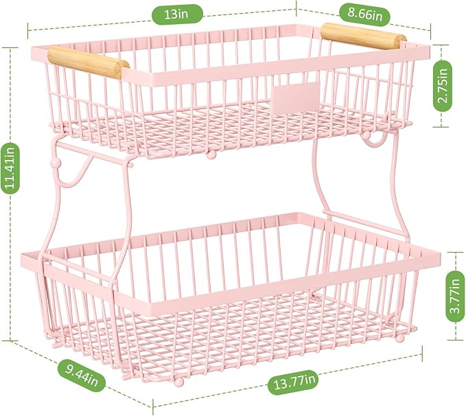2 Tier Fruit Basket for Kitchen Counter - Image 5
