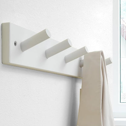 SKOLOO Wooden Wall Mounted Coat Rack, 5 Pegs Bamboo Wall Hook - Image 2