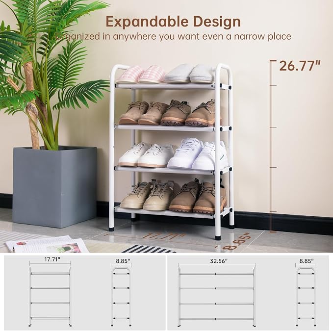 Gonfoam Expandable 4-Tier Shoe Rack - Image 4