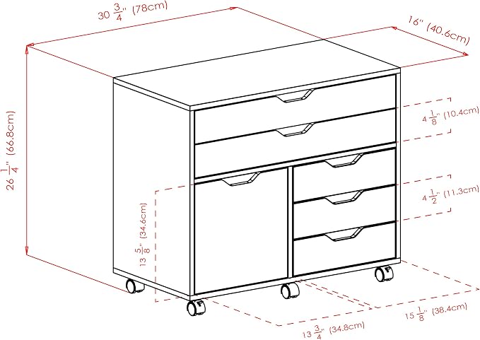Winsome Halifax Mobile Storage Cabinet - Image 3