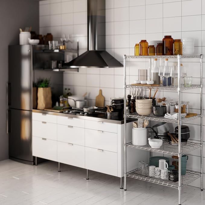 24" Deep x 30" Wide x 64" Height Wire Shelving Kit | 5-Tier | NSF Commercial - Image 2