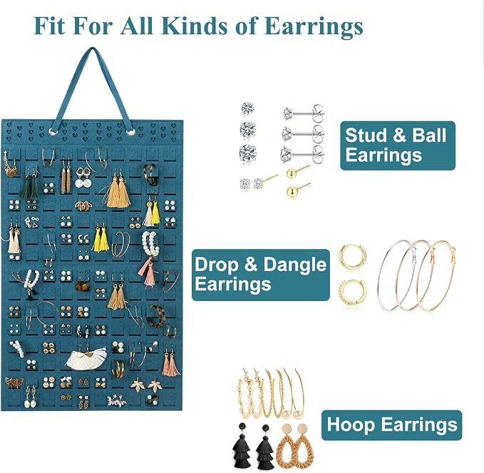 Resovo Hanging Earrings Organizer, Wall Earring Holder - Image 3