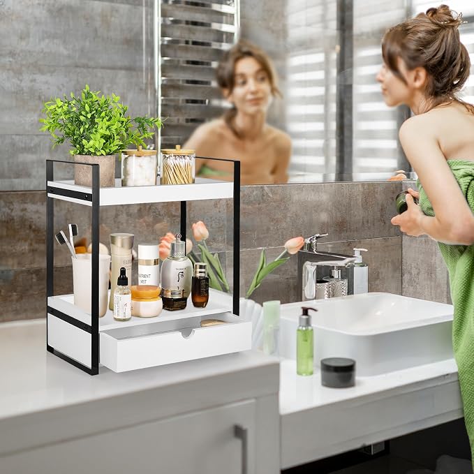 2-Tier Wooden Counter Shelf - Image 2