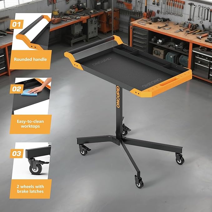 Mobile Work Table, Adjustable Height Workbench - Image 6