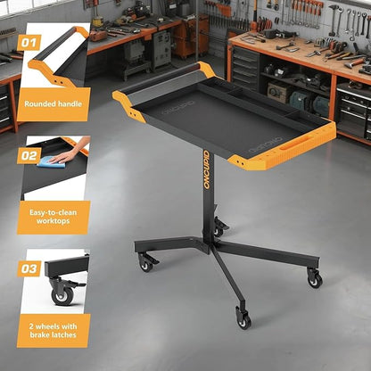Mobile Work Table, Adjustable Height Workbench - Image 6