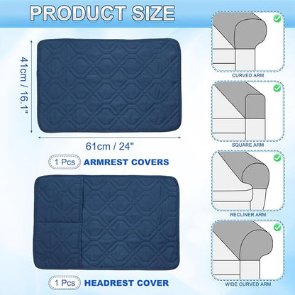 uxcell 2Pcs Sofa Armrest Covers, Armchair Covers - Image 2