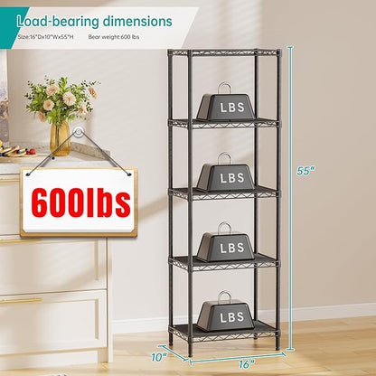 SINGAYE Metal Shelves Wire Shelving：Storage Rack Standing Units Shelf - Image 3