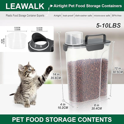5-7Lbs Cat Dog Storage Container, Portable Pet Food Containers - Image 3