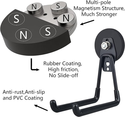 MUTUACTOR Large Garage Hooks, Anti-Slide Garage Hanger Magnetic Mounting - Image 3