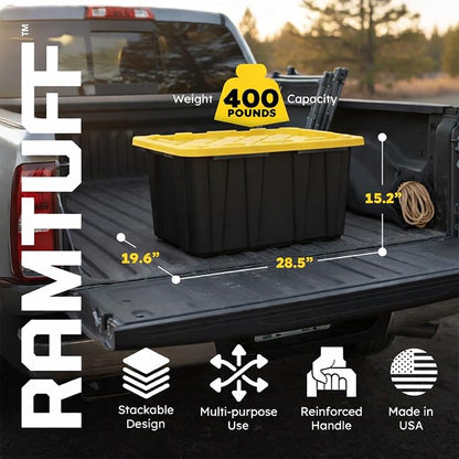 Ramtuff 6 Pack Heavy Duty Stackable Storage Container - Image 2