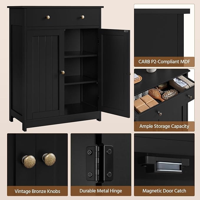 Yaheetech Small Bathroom Storage Cabinet - Image 6