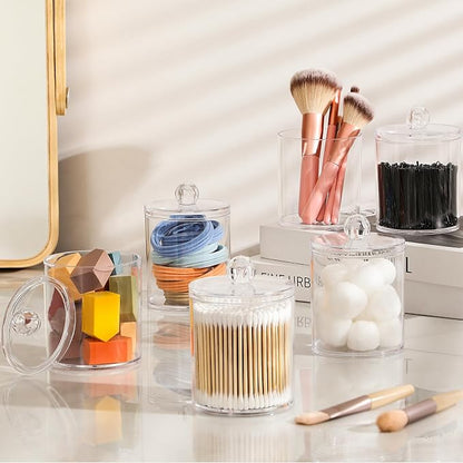 AOZITA 3 Pack Acrylic Qtip Holder Dispenser - Image 4