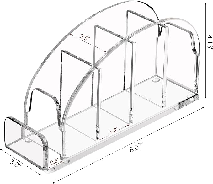 DINGHUO Acrylic 5 Compartments Remote Control Holder - Image 4