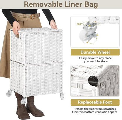 Chrislley 90L Slim Laundry Hamper - Image 5