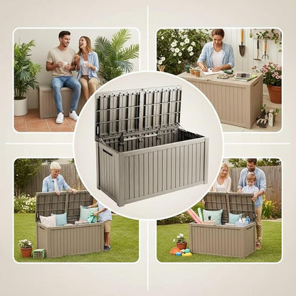 210 Gallon Outdoor Storage Bench Waterproof - Image 5