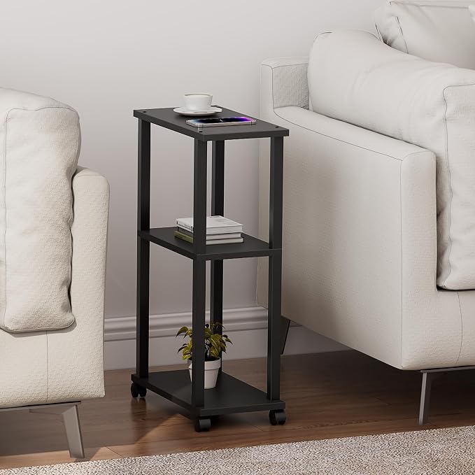 TUTOTAK Small Side Table, Narrow End Table, Bedside Table, Couch Side Table - Image 4