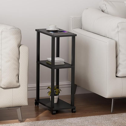 TUTOTAK Small Side Table, Narrow End Table, Bedside Table, Couch Side Table - Image 4