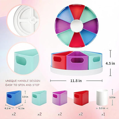 Rotating Art Supply Organizer Storage Caddy - Image 3