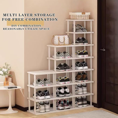 Bamboo Shoe Rack 12 Tier- Vertical Shoe Rack - Image 5