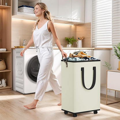 SpaceTrove Laundry Basket with Wheels, Collapsible Laundry Baskets, Laundry - Image 6