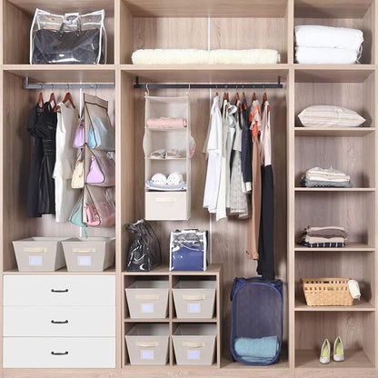 MAX Houser 4-Shelf Hanging Closet Organizer, Space Saver, Cloth Hanging Shelves - Image 8