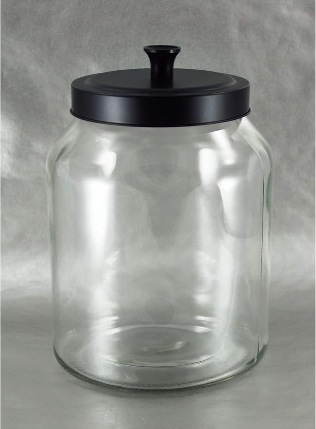 Grant Howard 59106 Storage Jar Black Matte Metal Top, 102 oz. by Grant+Howard