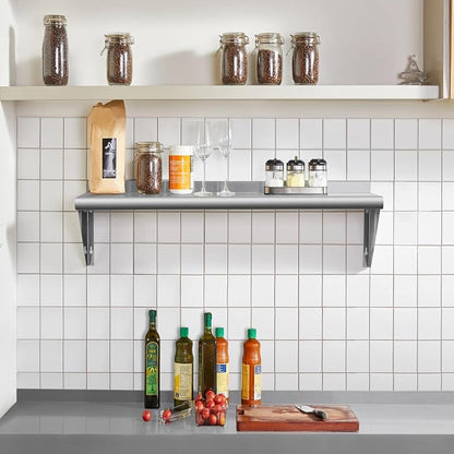 HALLY SINKS & TABLES H Stainless Steel Shelf 18 x 60 Inches, 450 lb, Commercial - Image 6